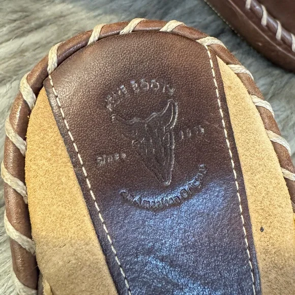 PRICE FIRM Frye Brown Leather Clogs with Braided Accent Size 10 - Picture 2 of 2